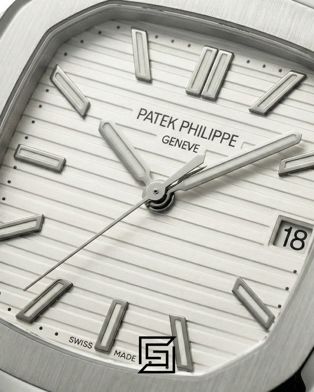 Patek Philippe Cubitus – Japanese Automatic – White Dial – Stainless Steel Bracelet