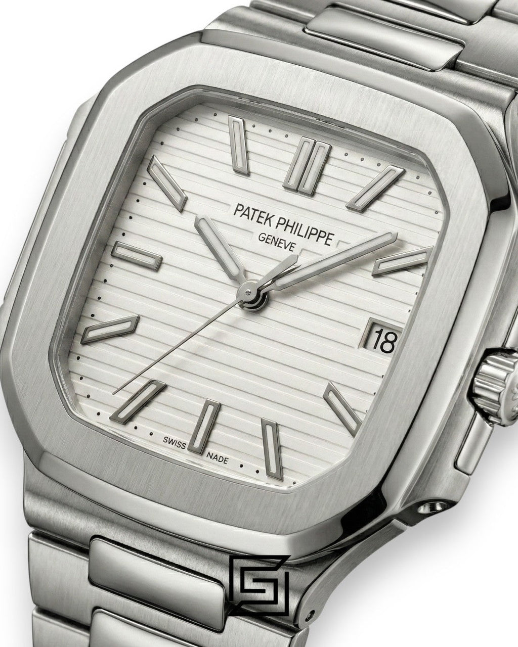 Patek Philippe Cubitus – Japanese Automatic – White Dial – Stainless Steel Bracelet