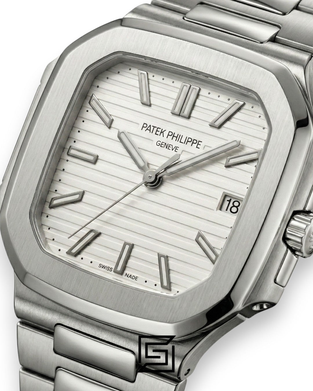 Patek Philippe Cubitus – Japanese Automatic – White Dial – Stainless Steel Bracelet