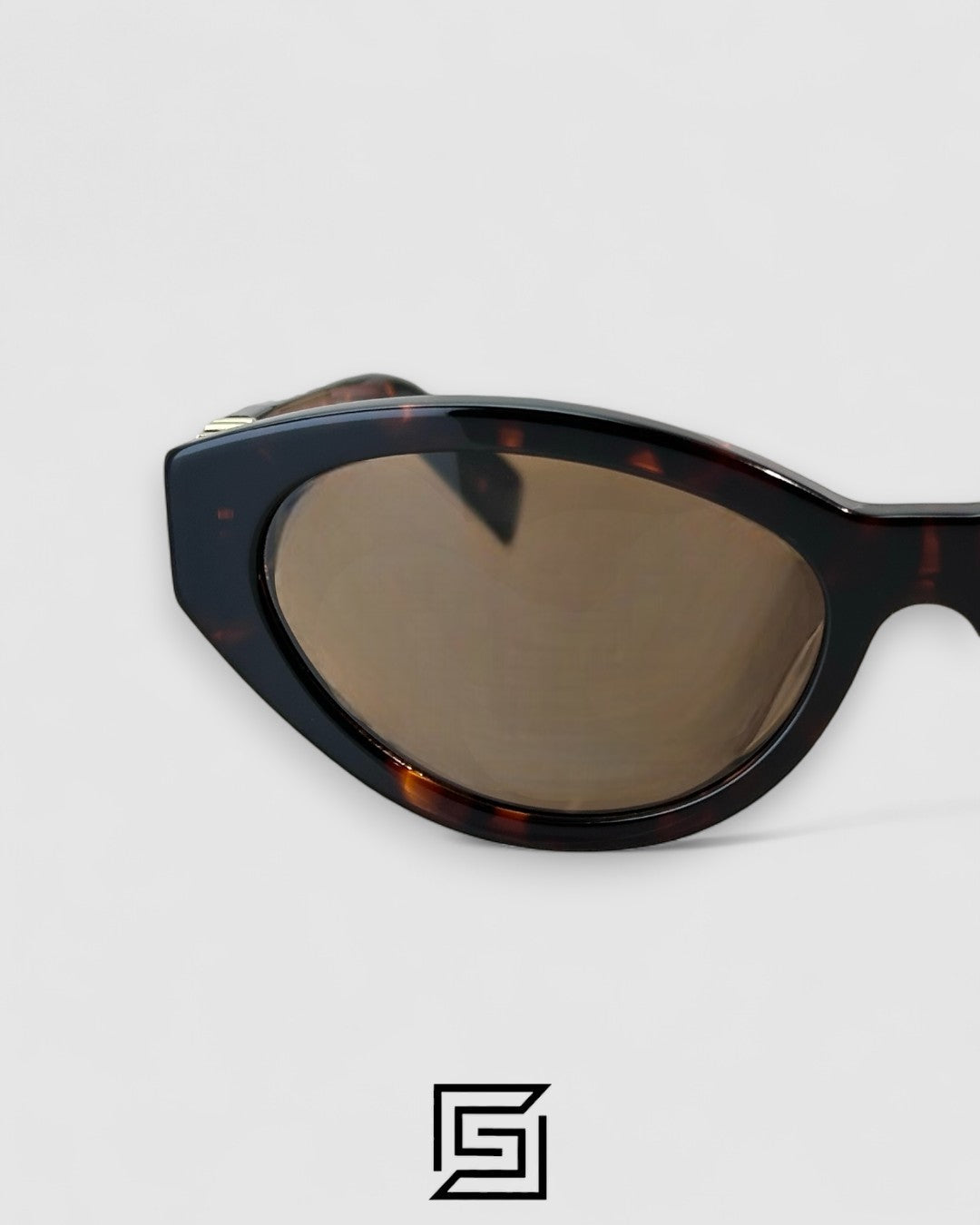 Miu Miu MUA04 14L60M Brown Lenses and Tiger Brown Frame With Gold Logo