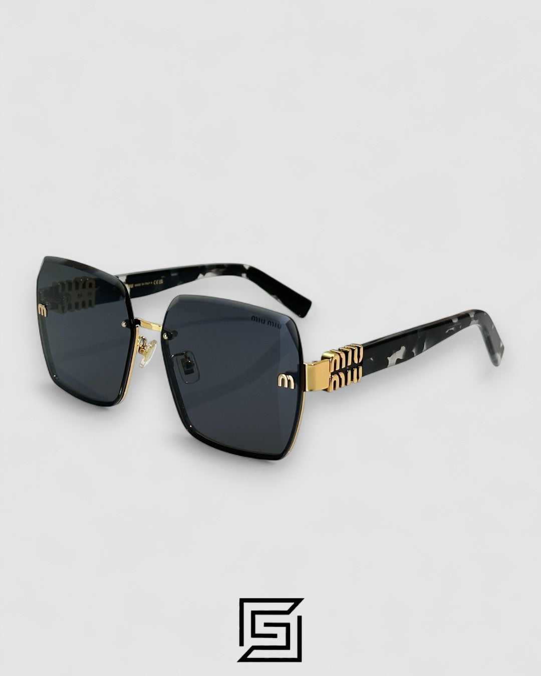 Miu Miu MU60ZS Black Lenses and Gold Frame