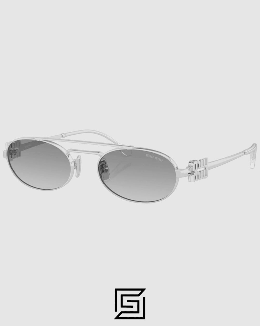 Miu Miu MU54ZS عدسات رمادية وإطار فضي
