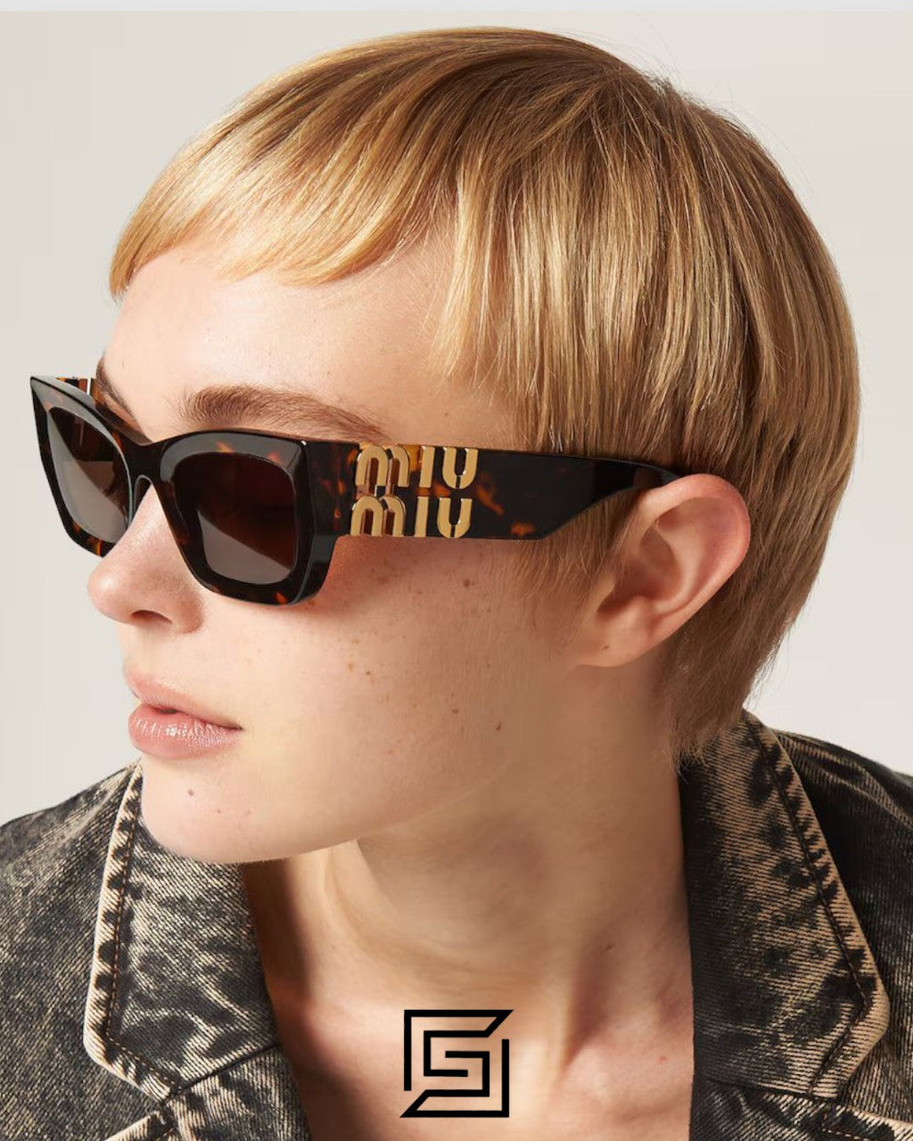 Miu Miu SMU09WS Brown Lenses and Tiger Brown Frame