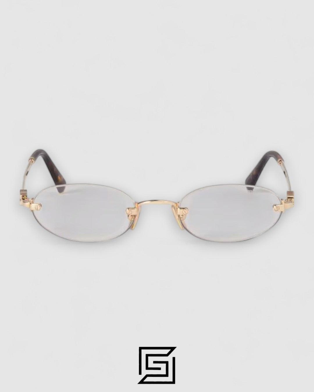 Miu Miu SMUA54s zvn101 Clear Blue Light Filter with Gold Frame