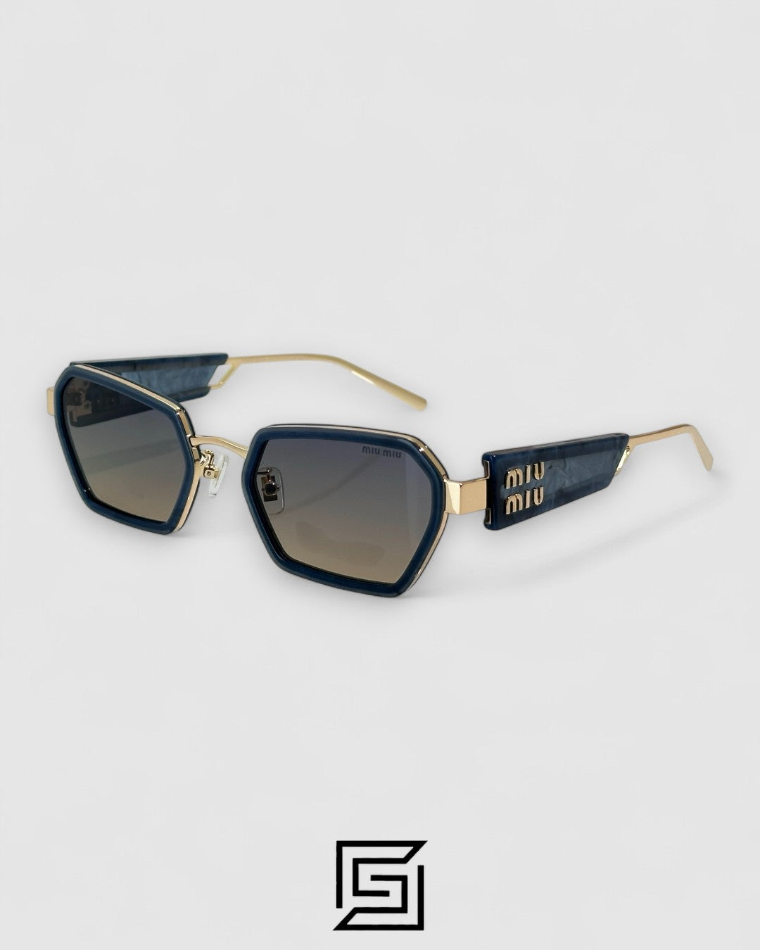 Miu Miu MU61 Grey Lenses and Gold Blue Frame