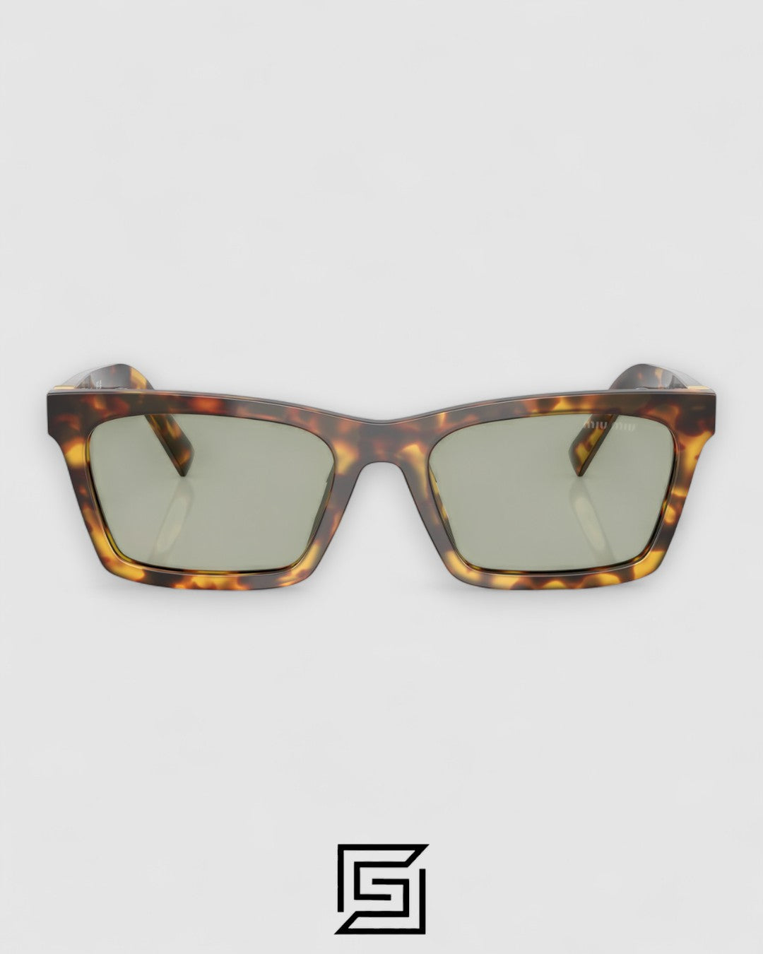Miu Miu SMUA05 Light Green Lenses and Tiger Brown Frame