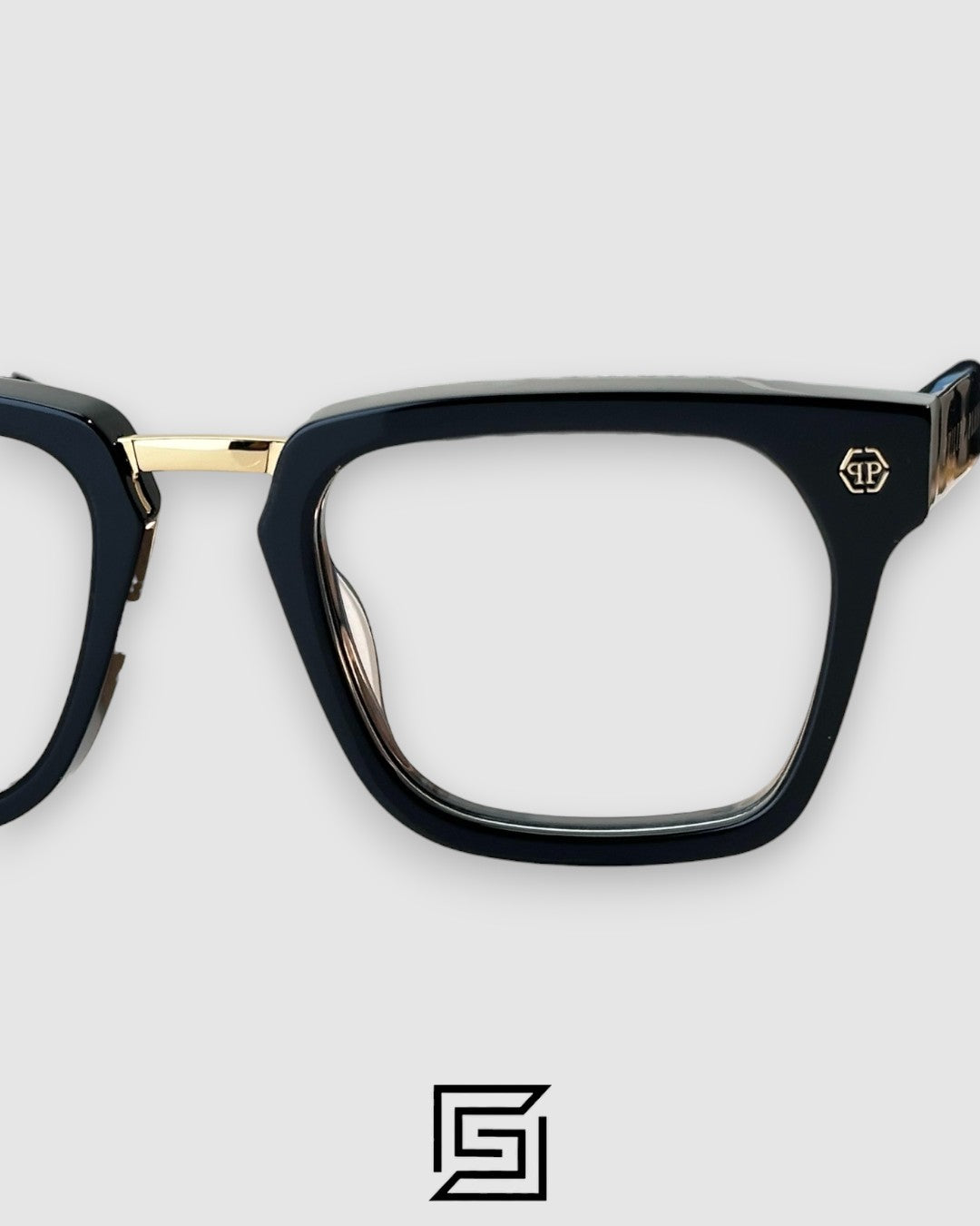 PHILIP PELEN Logo College VPP0700 Black Gold Frame Gold Logo