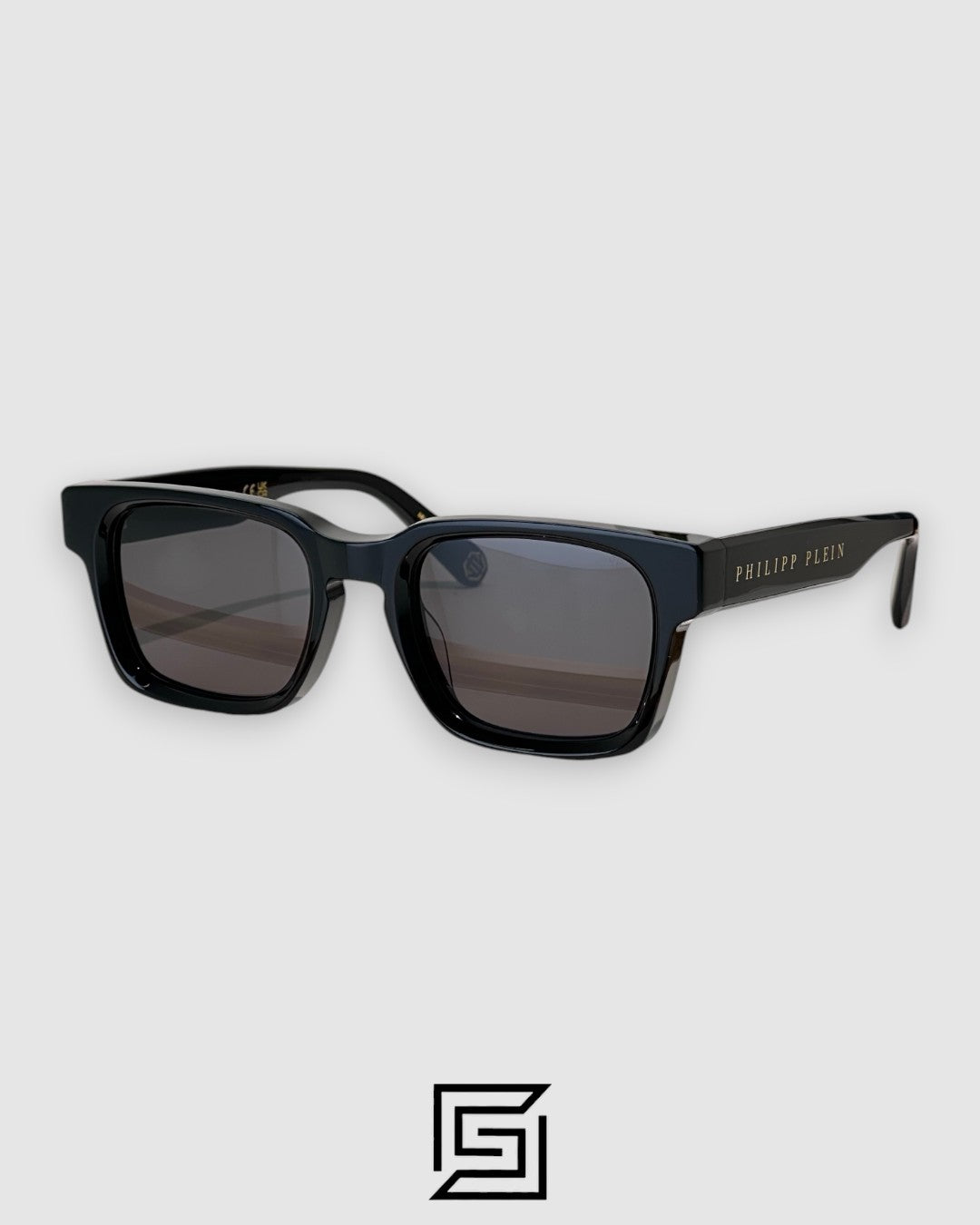 PHILIP PELEN Dark Shapes VPP145M عدسات سوداء إطار أسود شعار ذهبي