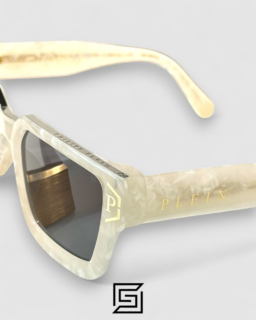 PHILIP PELEN SPP005 Black Lenses White Marbel Frame