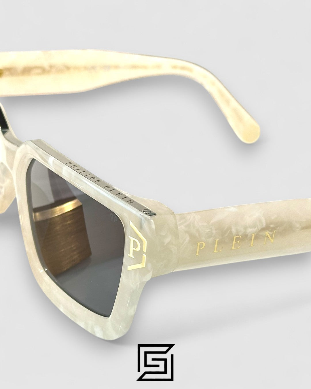 PHILIP PELEN SPP005 Black Lenses White Marbel Frame