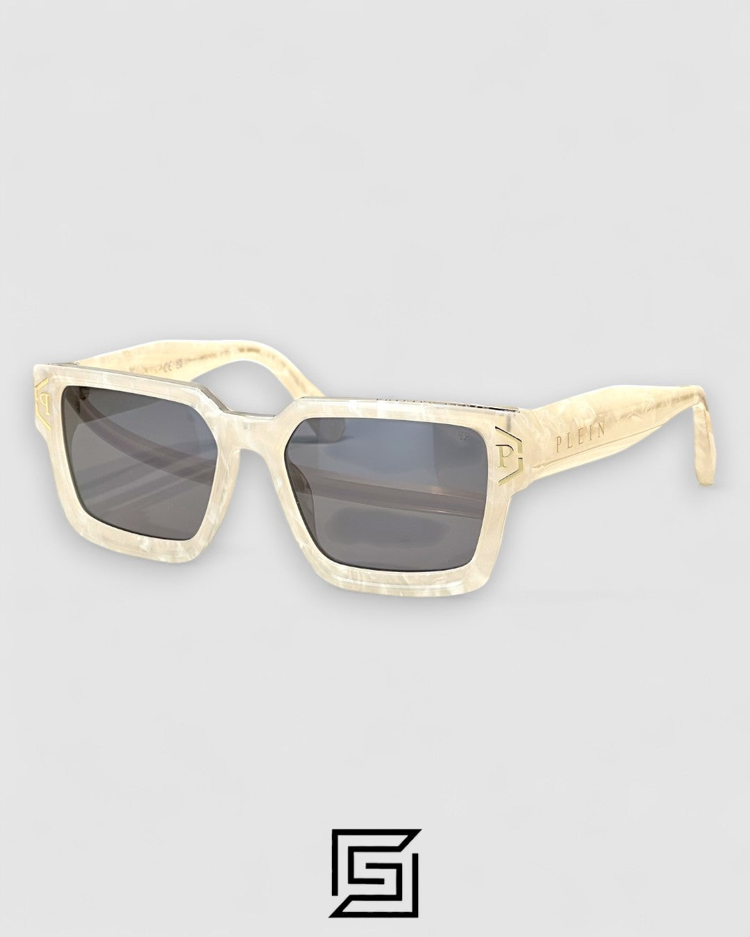 PHILIP PELEN SPP005 Black Lenses White Marbel Frame