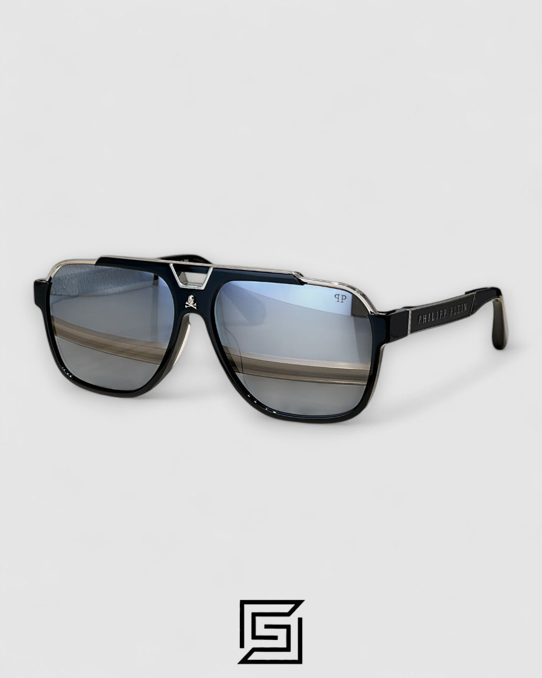 PHILIP PELEN Militry Miami SPP046V Silver Mirror Lenses Silver Black Frame