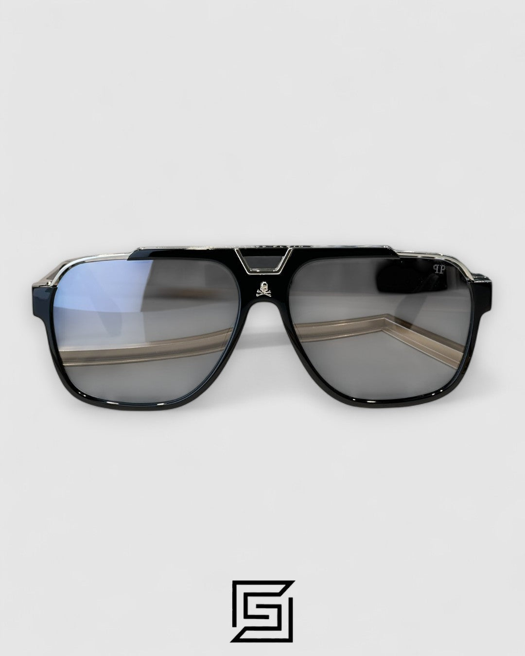 PHILIP PELEN Militry Miami SPP046V Silver Mirror Lenses Silver Black Frame