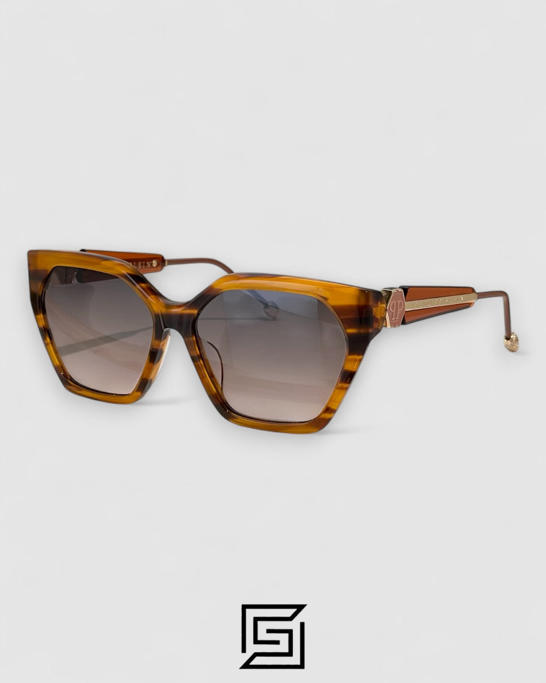 PHILIP PELEN Blink Blaze VPP068S Brown Lenses Tiger Brown Gold Frame