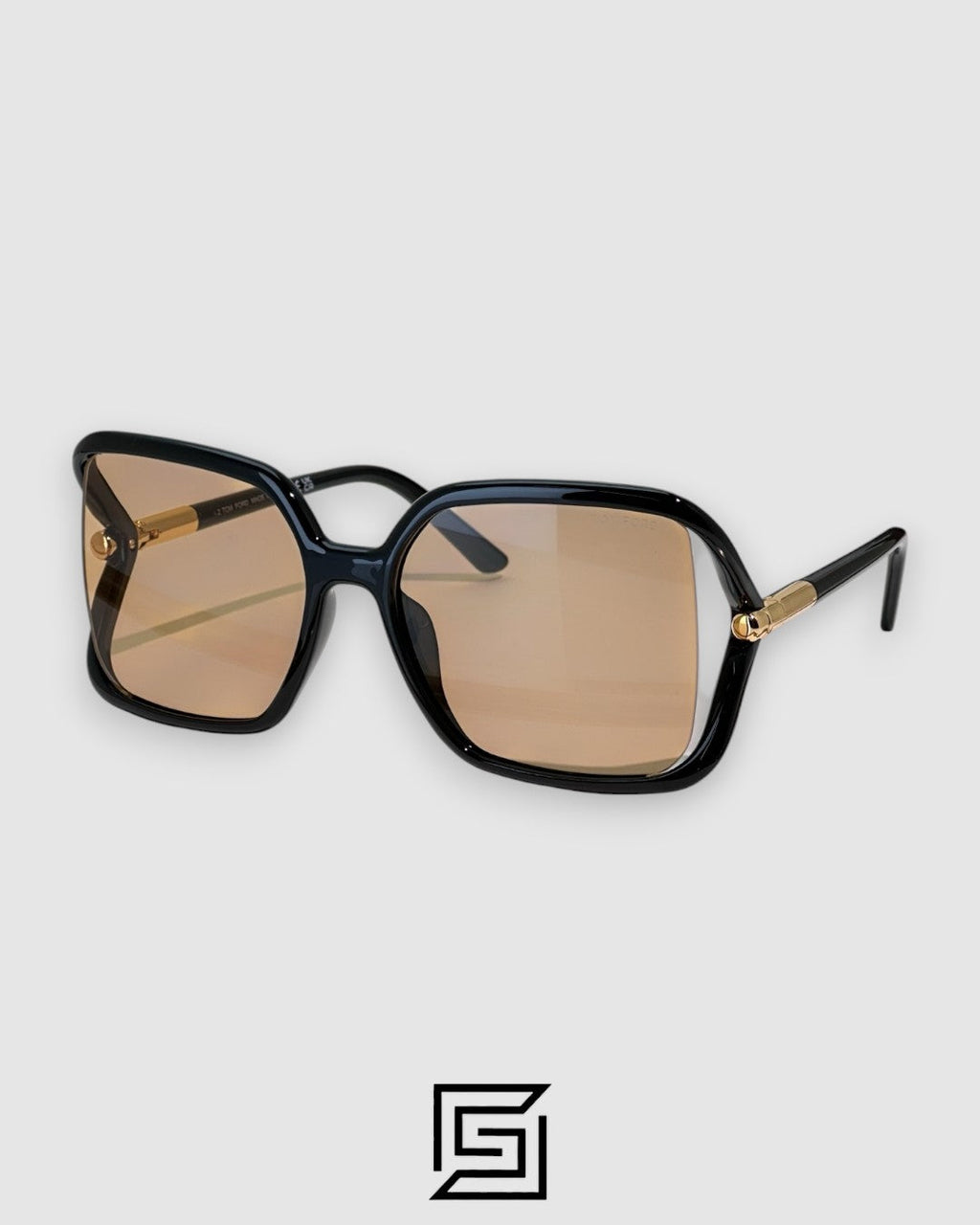 Tom Ford FT1089 Light Brown Lenses and Black Frame