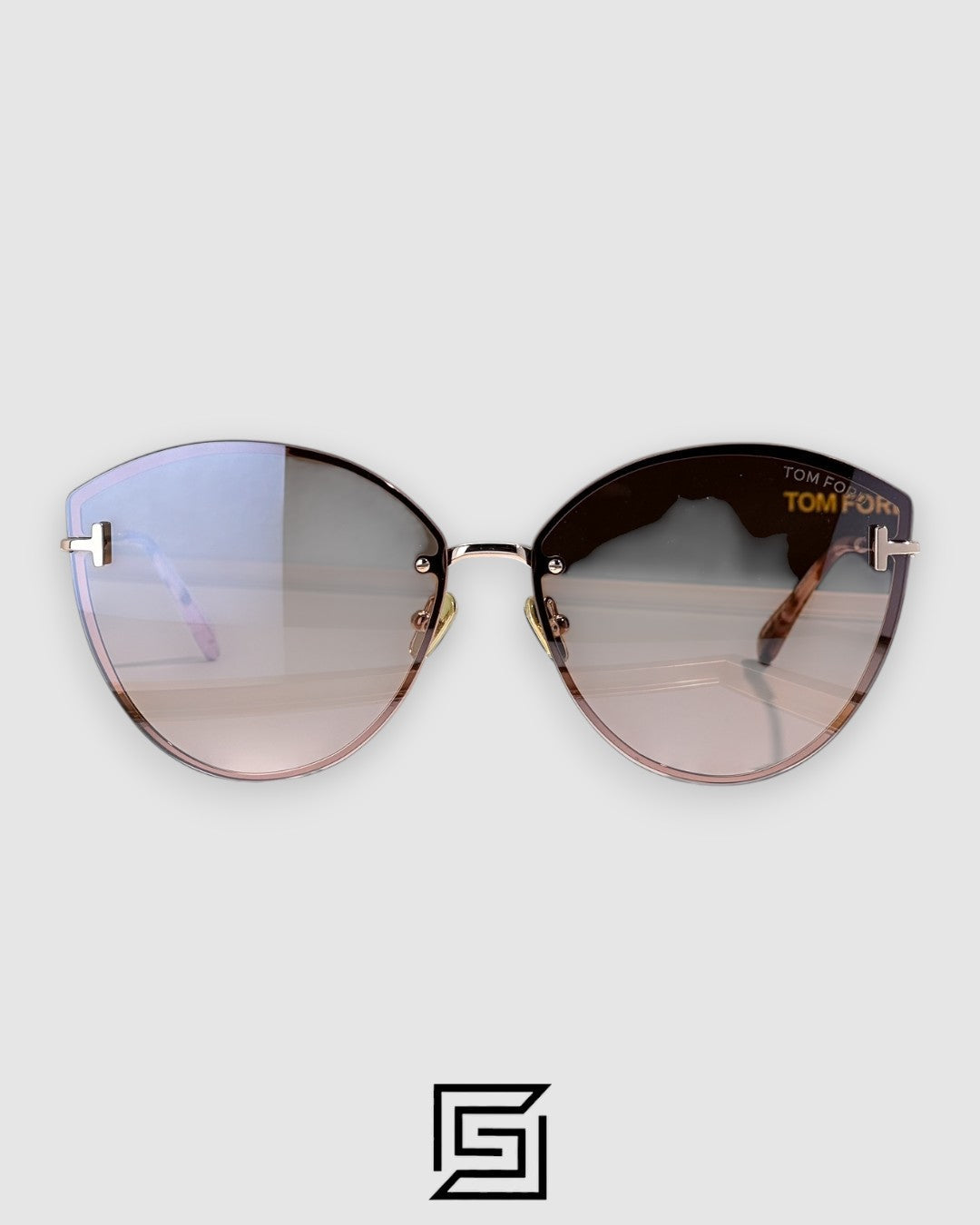 Tom Ford FT1106 Brown Mirror Lenses and Gold Frame