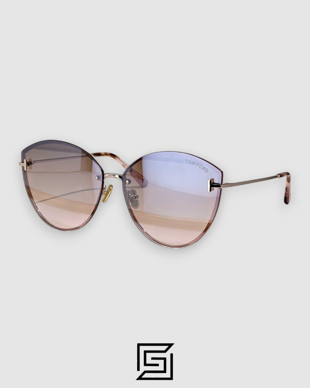 Tom Ford FT1106 Brown Mirror Lenses and Gold Frame