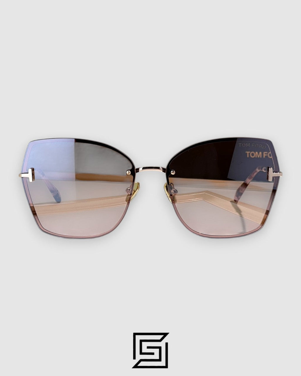 Tom Ford FT1107 Brown Mirror Lenses and Gold Frame