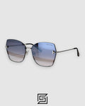 Tom Ford FT1107 عدسات فضية عاكسة وإطار فضي