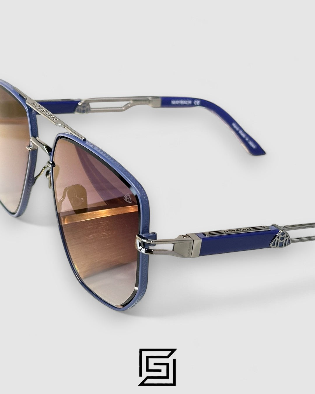 MAYBACH THE LENS Blue Mirror Lenses Gun Frame