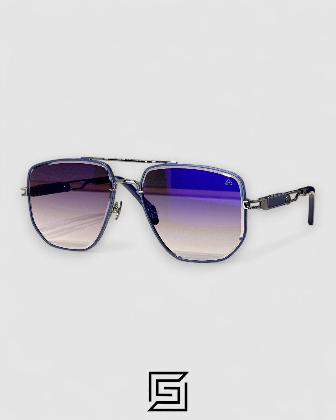 MAYBACH THE LENS Blue Mirror Lenses Gun Frame