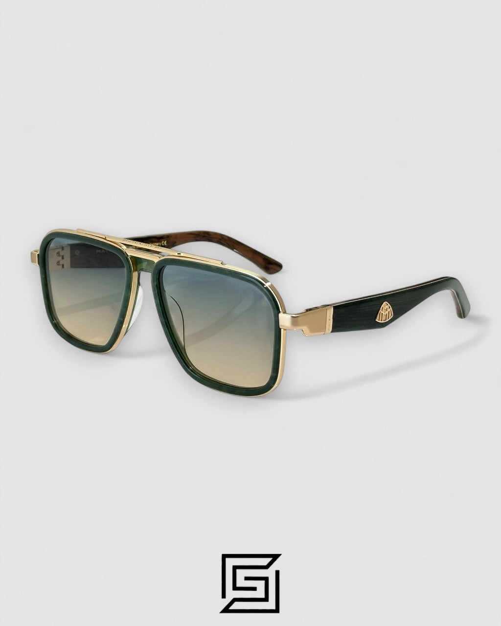 MAYBACH THE TENT 1 Light Green Lenses Gold Green Frame