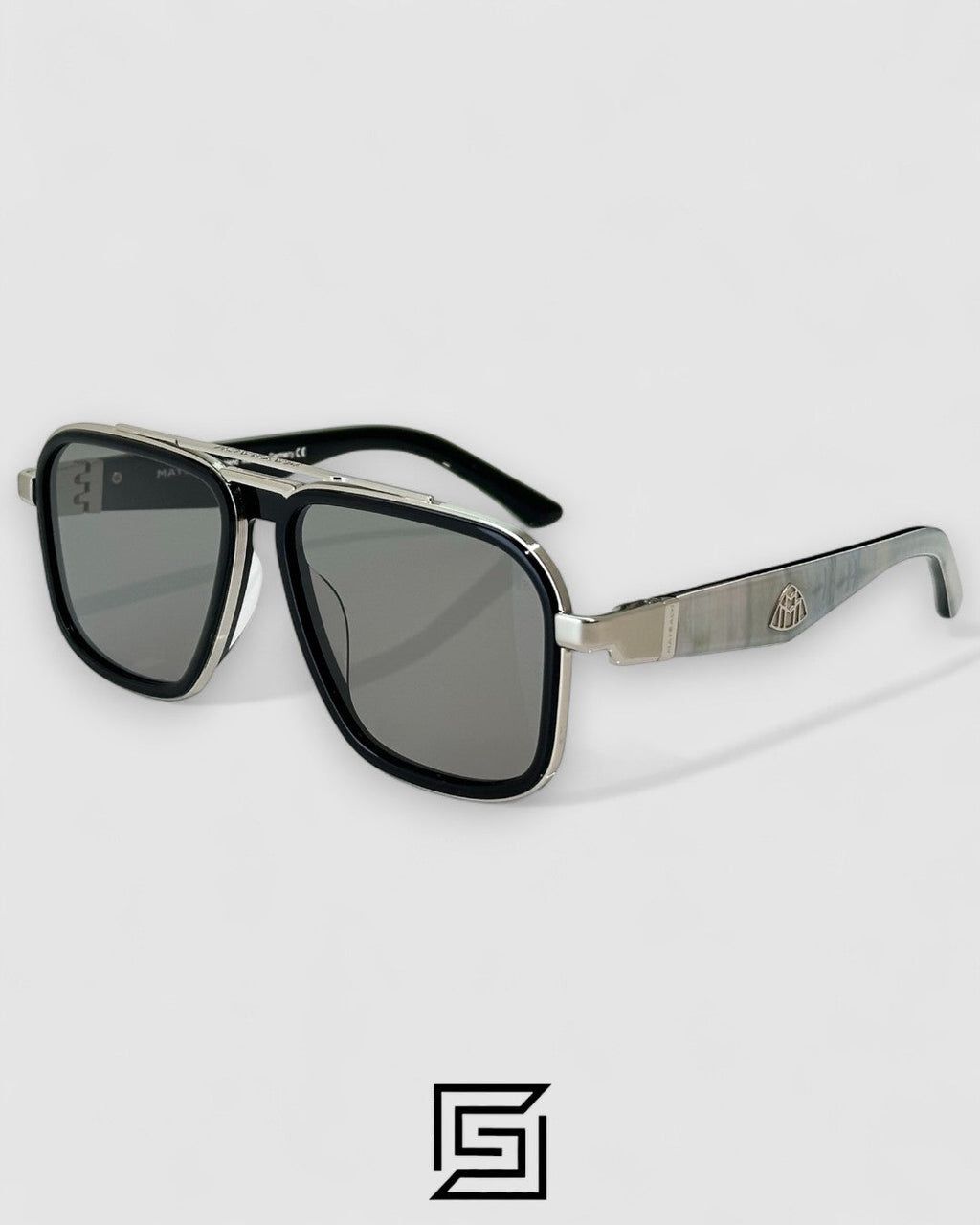MAYBACH THE TENT 1 Black Lenses Silver Black Frame