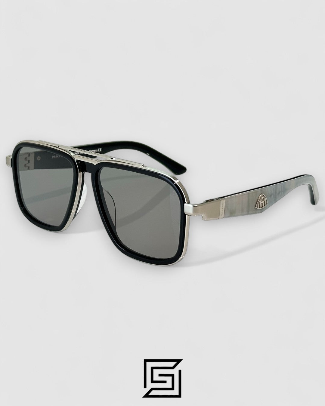 MAYBACH THE TENT 1 Black Lenses Silver Black Frame