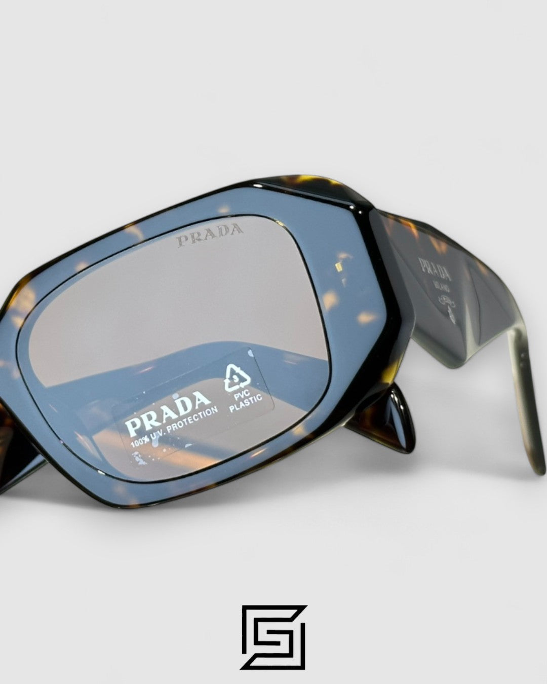 Prada OPR17WSF Brown Lenses Tiger Brown Frame