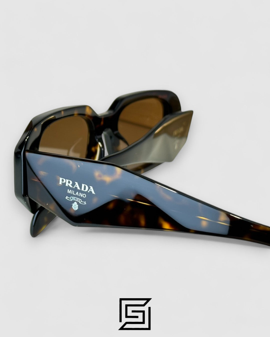 Prada OPR17WSF Brown Lenses Tiger Brown Frame
