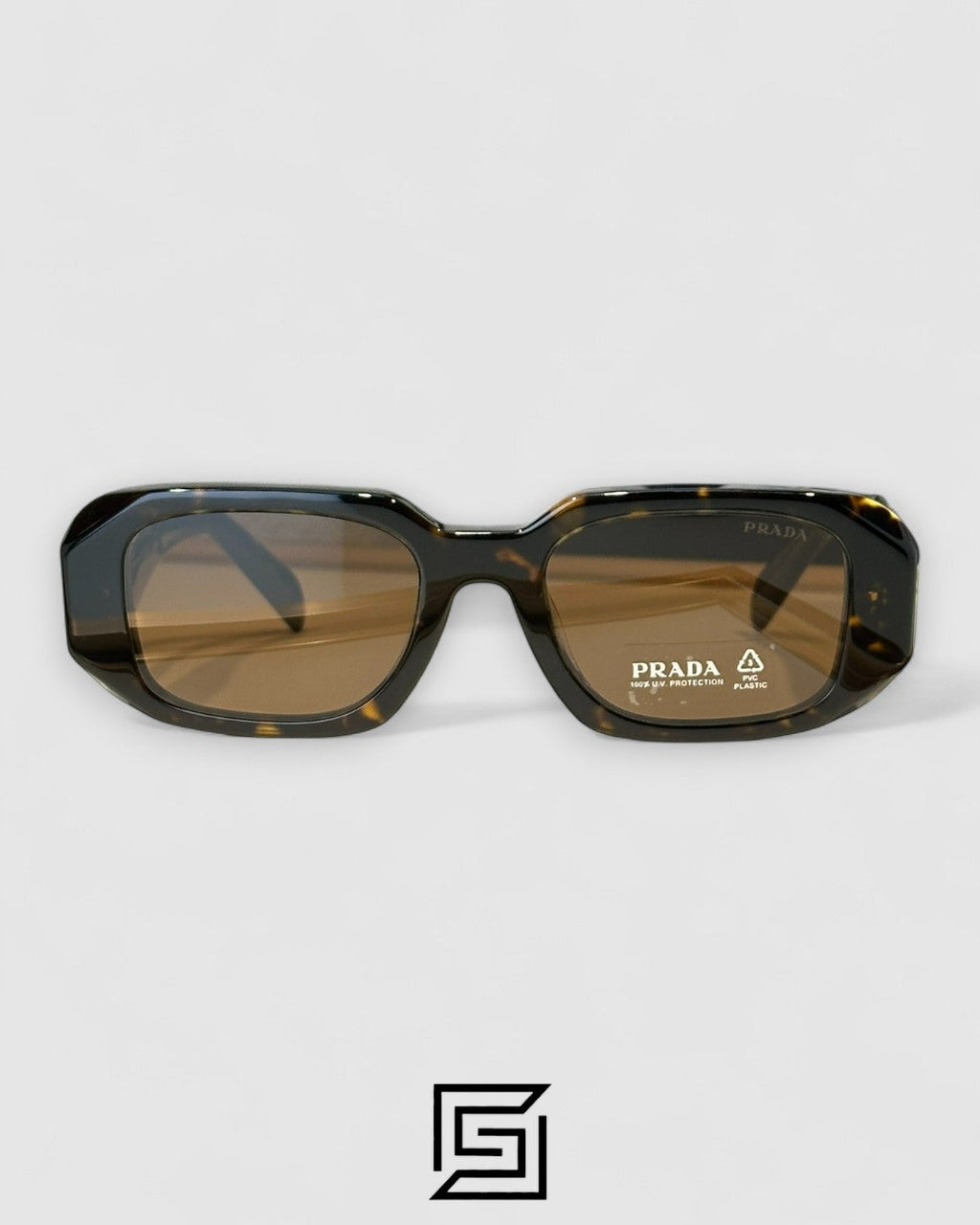 Prada OPR17WSF Brown Lenses Tiger Brown Frame
