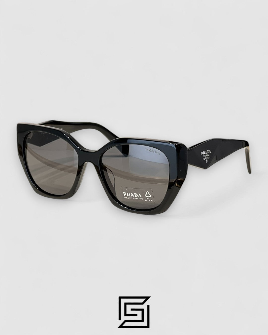 Prada SPR 19Z Black Lenses Black Frame