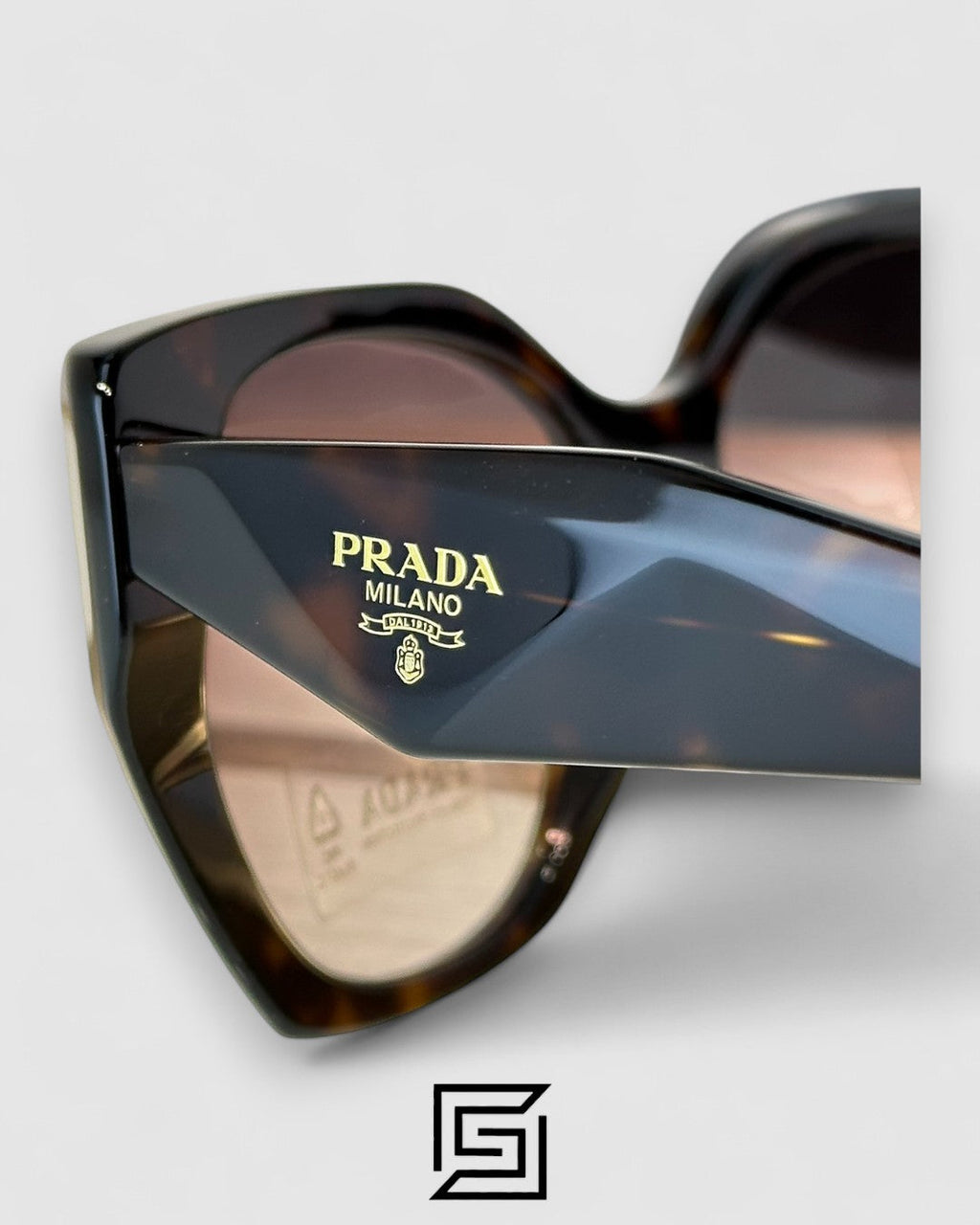 Prada SPR 19Z Brown Lenses Tiger Brown Frame