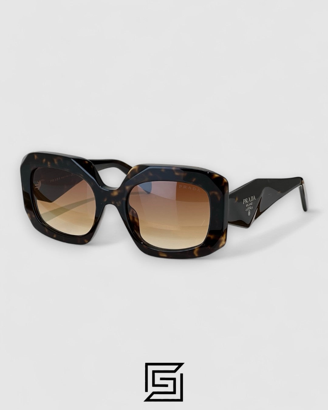 Prada SPR B23 Honey Lenses Tiger Brown Frame