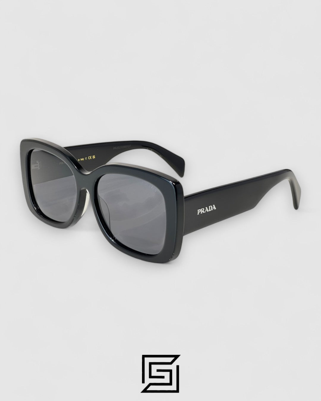 Prada SPR A08F Black Lenses Black Frame