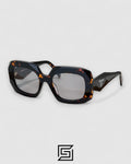Prada SPR B23 Light Grey Lenses Tiger Brown Frame