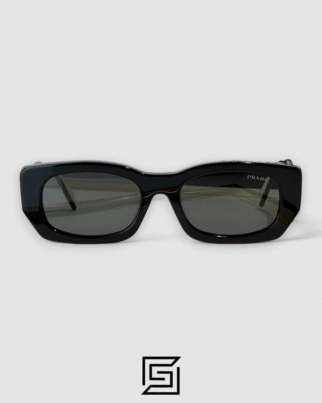 Prada PRB05 Black Lenses Black Frame White Arm