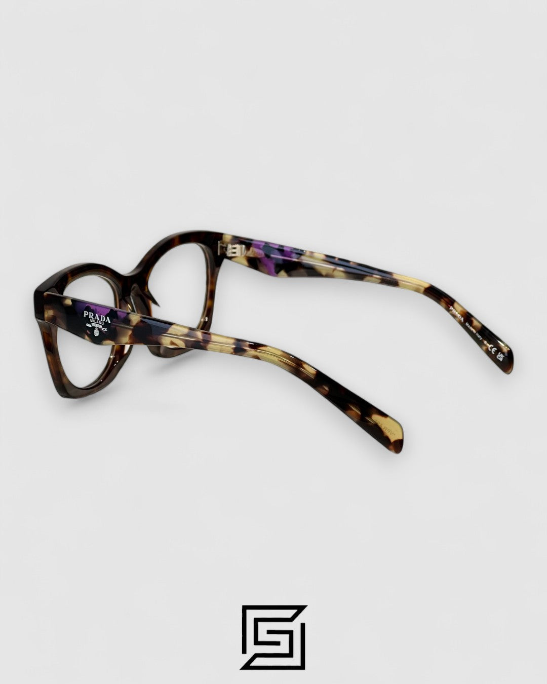 Prada VPR A05 إطار بني تايغر ذراع بني تايغر