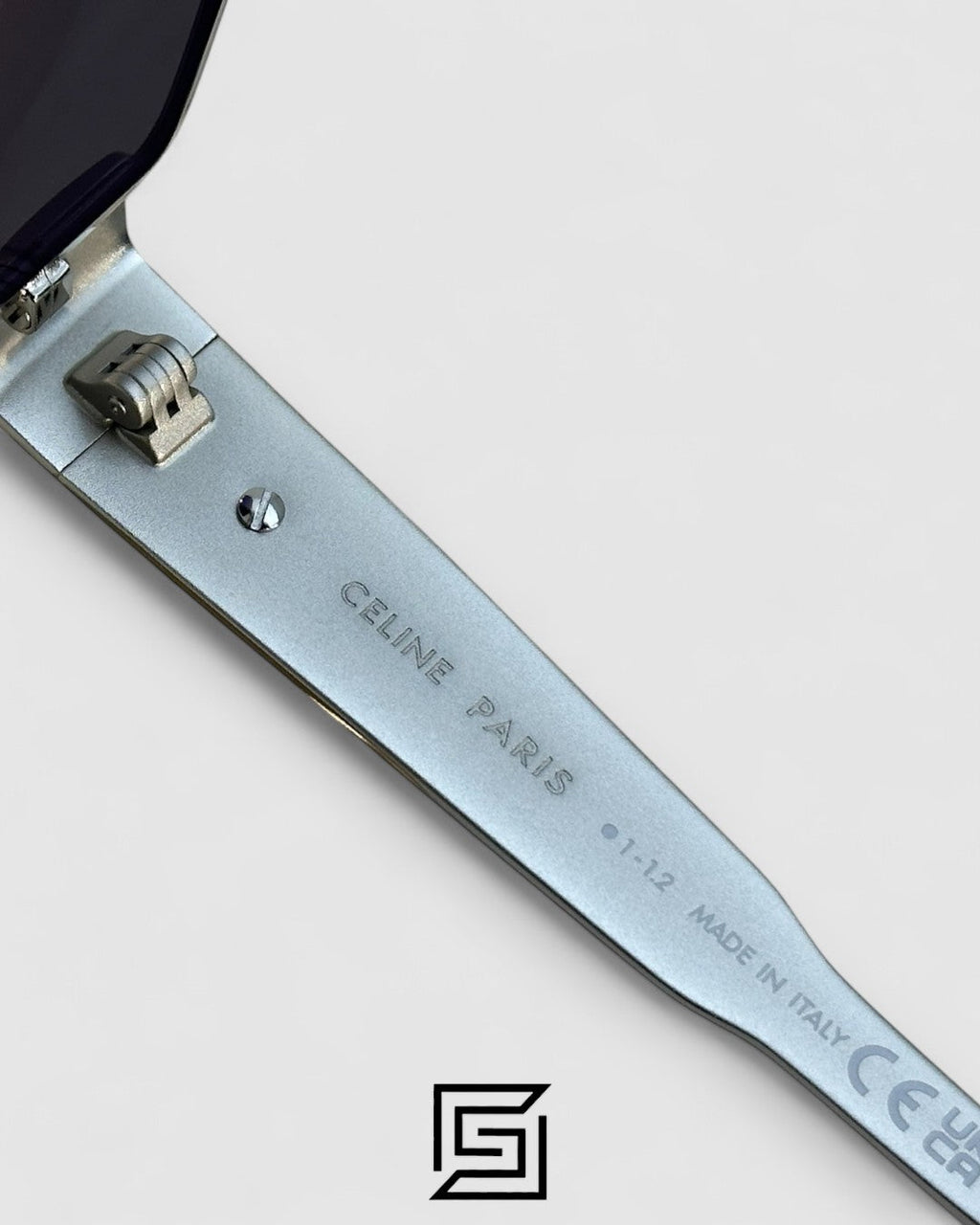 CELINE CL40254U عدسات سوداء بإطار فضي
