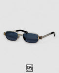 Bottega Veneta BV1381S Dark Blue Lenses Half Gold Frame