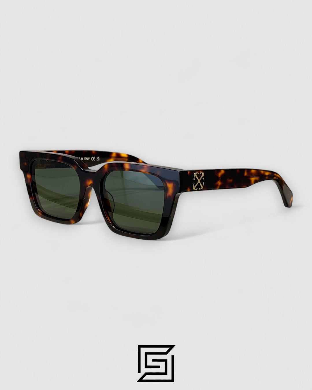 Off-White OER111 Olive Lenses Tiger Brown Frame