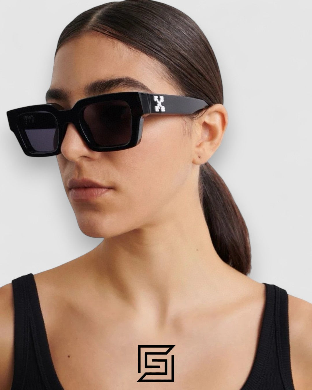 Off-White OER111 Black Lenses White Frame
