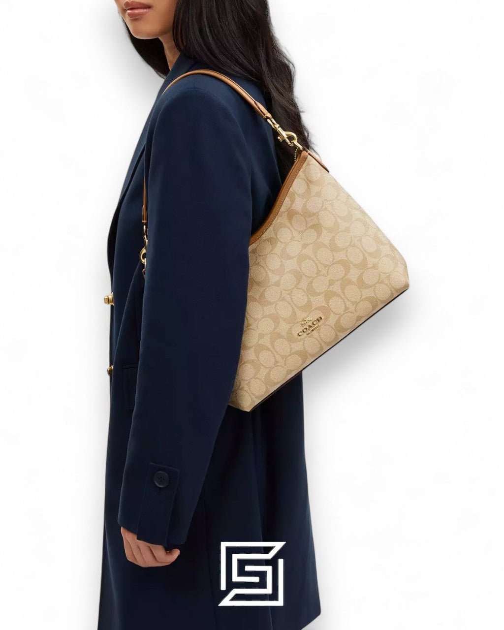 Coach Laurel Shoulder Bag In Signature Canvas CR149 Khaki
