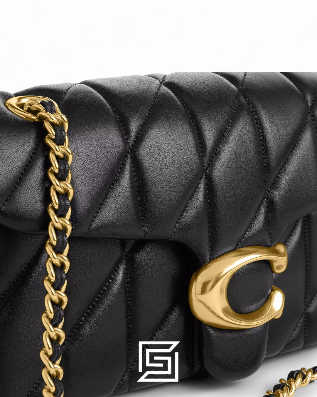 Coach Tabby Shoulder Bag 26 With Pillow Quilting Black Gold – Style No. CP150