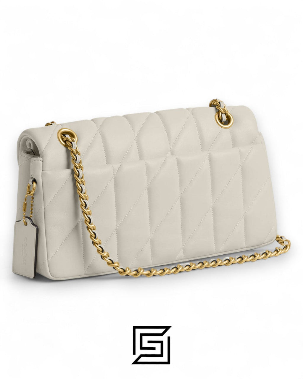 Coach Tabby Shoulder Bag 26 With Pillow Quilting White Gold – Style No. CP150