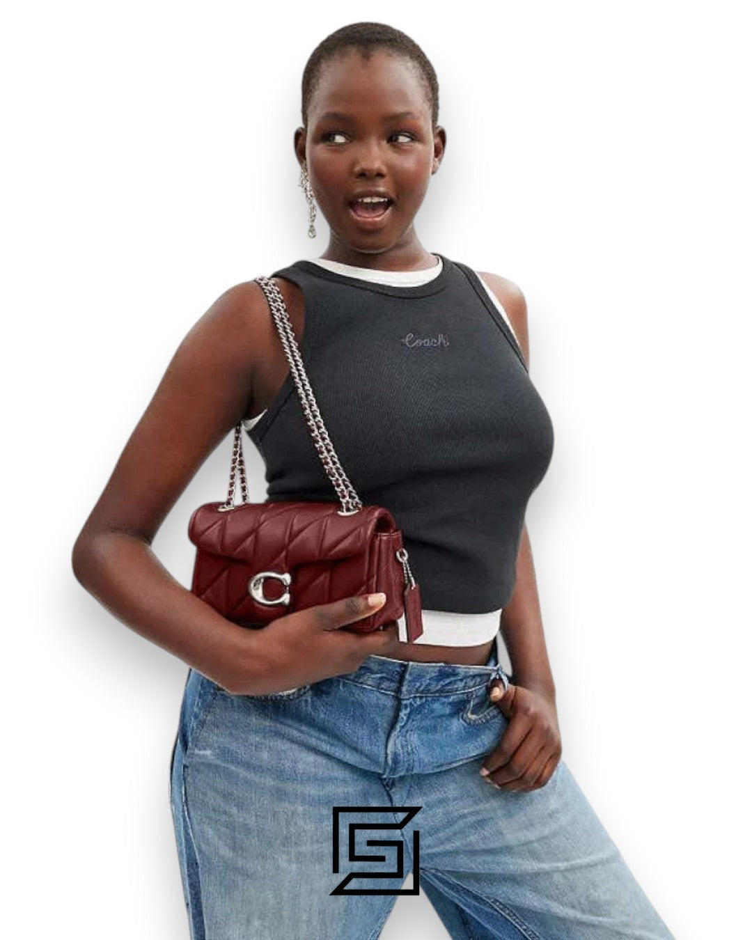 Coach Tabby Shoulder Bag 26 With Pillow Quilting Dark Ruby Silver – Style No. CP150