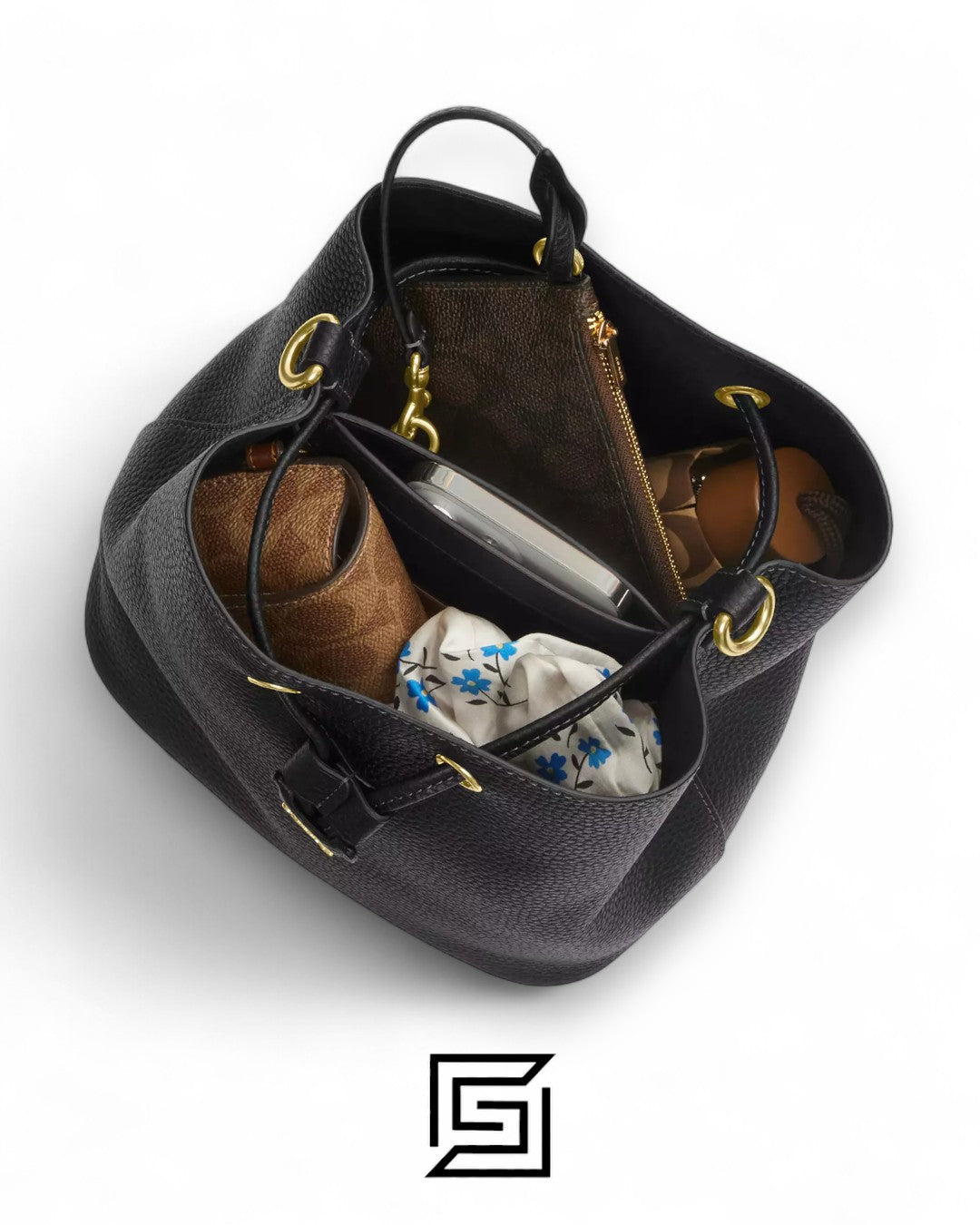 Coach Rowan Bucket Bag In Signature Canvas Brown – Style No. CBH07