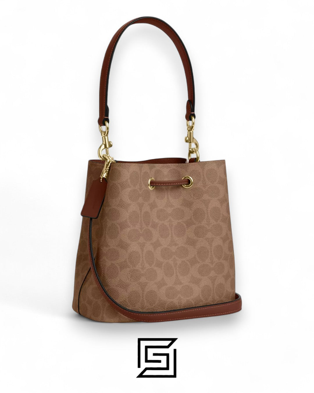 Coach Rowan Bucket Bag In Signature Canvas Brown – Style No. CBH07