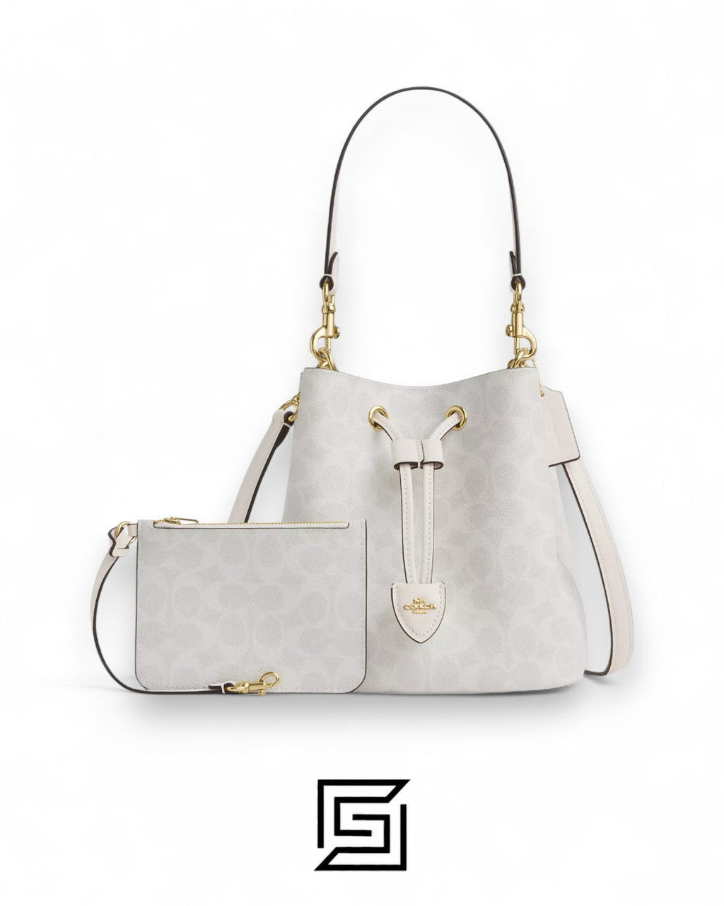 Coach Rowan Bucket Bag In Signature Canvas White – Style No. CBH07