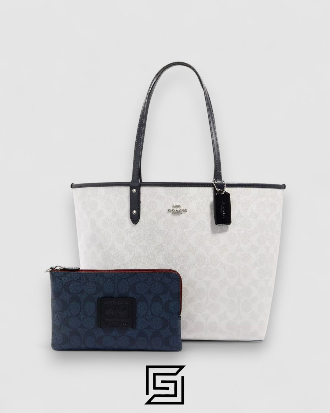 Coach Reversible City Tote In Blocked Signature Canvas – Style No. 91381